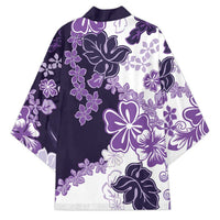 Purple Hibiscus Plumeria Floral Kimono - Polynesian Pride