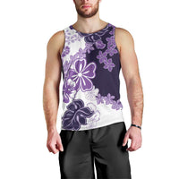 Purple Hibiscus Plumeria Floral Men Tank Top - Polynesian Pride