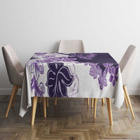 Purple Hibiscus Plumeria Floral Tablecloth - Polynesian Pride