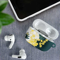Yelow Teal Hibiscus Plumeria Floral AirPods Case - Polynesian Pride