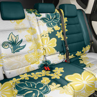 Yelow Teal Hibiscus Plumeria Floral Back Car Seat Cover LT01 - Polynesian Pride