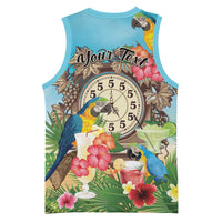 Personalized It's 5 o'clock Somewhere Basketball Jersey Hawaiian Tropical Parrots - Polynesian Pride