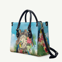 It's 5 o'clock Somewhere Leather Bag Hawaiian Tropical Parrots - Polynesian Pride