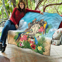 It's 5 o'clock Somewhere Quilt Hawaiian Tropical Parrots - Polynesian Pride