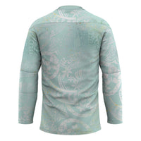 Polynesian Tiare Monstera Seafoam Green Hockey Jersey Liquid Style - Polynesian Pride