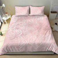Polynesian Tiare Monstera Soft Pink Bedding Set Liquid Style - Polynesian Pride