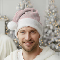 Polynesian Tiare Monstera Soft Pink Christmas Santa Hat Liquid Style - Polynesian Pride