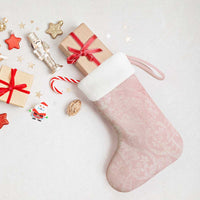 Polynesian Tiare Monstera Soft Pink Christmas Stocking Liquid Style - Polynesian Pride