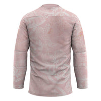 Polynesian Tiare Monstera Soft Pink Hockey Jersey Liquid Style LT01 - Polynesian Pride