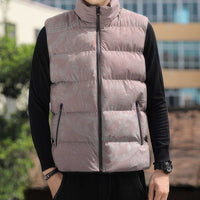 Polynesian Tiare Monstera Soft Pink Sleeveless Puffer Jacket Liquid Style LT01 - Polynesian Pride