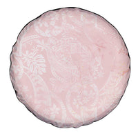 Polynesian Tiare Monstera Soft Pink Spare Tire Cover Liquid Style - Polynesian Pride