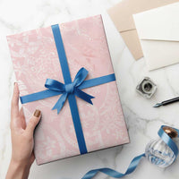 Polynesian Tiare Monstera Soft Pink Wrapping Paper Liquid Style - Polynesian Pride