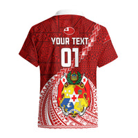 Custom Tonga Rugby Hawaiian Shirt Tongan Ngatu Pattern White Version LT01 - Polynesian Pride