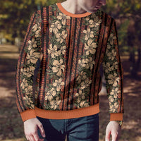 Hawaii Hibiscus Ugly Christmas Sweater Retro Style - Polynesian Pride