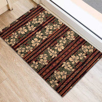 Hawaii Hibiscus Rubber Doormat Retro Style - Polynesian Pride