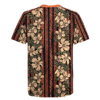 Hawaii Hibiscus Rugby Jersey Retro Style - Polynesian Pride