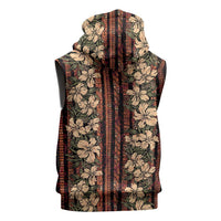 Hawaii Hibiscus Sleeveless Hoodie Retro Style - Polynesian Pride