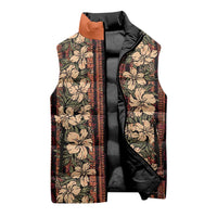 Hawaii Hibiscus Sleeveless Puffer Jacket Retro Style - Polynesian Pride