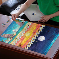 Hawaii Beach Landscape Time-Lapse Puzzle Tropical Plumeria Flowers - Polynesian Pride