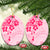 Fiji Masi With Hibiscus Tapa Tribal Ceramic Ornament Pink Pastel LT01 Oval Pink - Polynesian Pride
