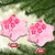 Fiji Masi With Hibiscus Tapa Tribal Ceramic Ornament Pink Pastel LT01 Snow Flake Pink - Polynesian Pride