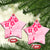 Fiji Masi With Hibiscus Tapa Tribal Ceramic Ornament Pink Pastel LT01 Star Pink - Polynesian Pride