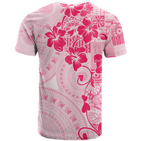 Fiji Masi With Hibiscus Tapa Tribal T Shirt Pink Pastel LT01 - Polynesian Pride
