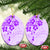 Fiji Masi With Hibiscus Tapa Tribal Ceramic Ornament Purple Pastel LT01 Oval Purple - Polynesian Pride