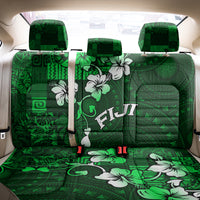 Fiji Masi Back Car Seat Cover Fijian Hibiscus Tapa Green Version LT01 - Polynesian Pride