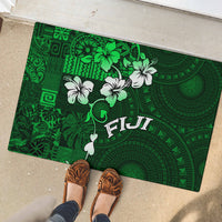 Fiji Masi Rubber Doormat Fijian Hibiscus Tapa Green Version LT01 - Polynesian Pride