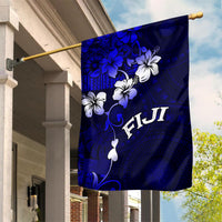 Fiji Masi Garden Flag Fijian Hibiscus Navy Blue Gold Version LT01 House Flag Blue - Polynesian Pride