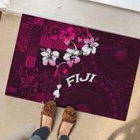 Fiji Masi Rubber Doormat Fijian Hibiscus Tapa Pink Version LT01 - Polynesian Pride