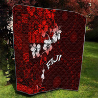 Fiji Masi Quilt Fijian Hibiscus Tapa Red Version LT01 - Polynesian Pride