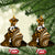 Fiji Masi Paisley With Hibiscus Tapa Ceramic Ornament Gold Version LT01 Christmas Tree Gold - Polynesian Pride