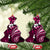 Fiji Masi Paisley With Hibiscus Tapa Ceramic Ornament Pink Version LT01 Christmas Tree Pink - Polynesian Pride