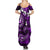 Fiji Masi Paisley Summer Maxi Dress Fijian Hibiscus Tapa Purple Version LT01 - Polynesian Pride