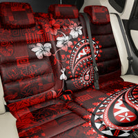 Fiji Masi Paisley Back Car Seat Cover Fijian Hibiscus Tapa Red Version LT01 - Polynesian Pride