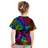 LGBT History Month Kid T Shirt Polynesian Hammerhead Shark LT01 - Polynesian Pride