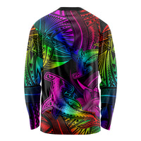 LGBT History Month Long Sleeve Shirt Polynesian Hammerhead Shark LT01 - Polynesian Pride