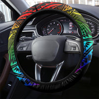 LGBT History Month Steering Wheel Cover Polynesian Hammerhead Shark LT01 - Polynesian Pride