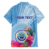 Micronesia Culture Day Family Matching Off Shoulder Short Dress and Hawaiian Shirt Tribal Pattern Tropical Style LT01 - Polynesian Pride