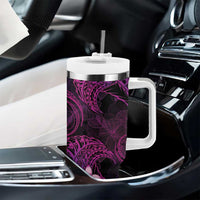 FSM Culture Day Tumbler With Handle Tribal Pattern Pink Version