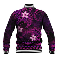 FSM Chuuk State Baseball Jacket Tribal Pattern Pink Version LT01 - Polynesian Pride