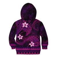 FSM Pohnpei State Kid Hoodie Tribal Pattern Pink Version LT01 - Polynesian Pride