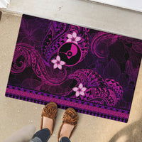 FSM Yap State Rubber Doormat Tribal Pattern Pink Version LT01 - Polynesian Pride