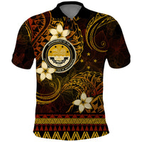 FSM Culture Day Polo Shirt Tribal Pattern Gold Version LT01 Gold - Polynesian Pride