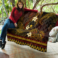 FSM Pohnpei State Quilt Tribal Pattern Gold Version