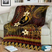 FSM Yap State Blanket Tribal Pattern Gold Version