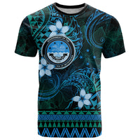 FSM Culture Day T Shirt Tribal Pattern Ocean Version LT01 Blue - Polynesian Pride