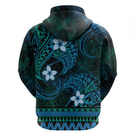 FSM Culture Day Zip Hoodie Tribal Pattern Ocean Version LT01 - Polynesian Pride